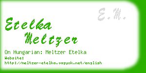 etelka meltzer business card